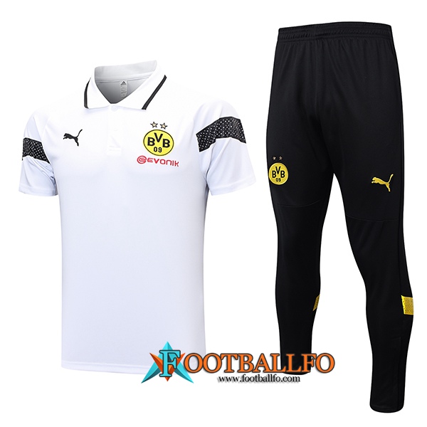 Camiseta Polo Dortmund Blanco 2023/2024