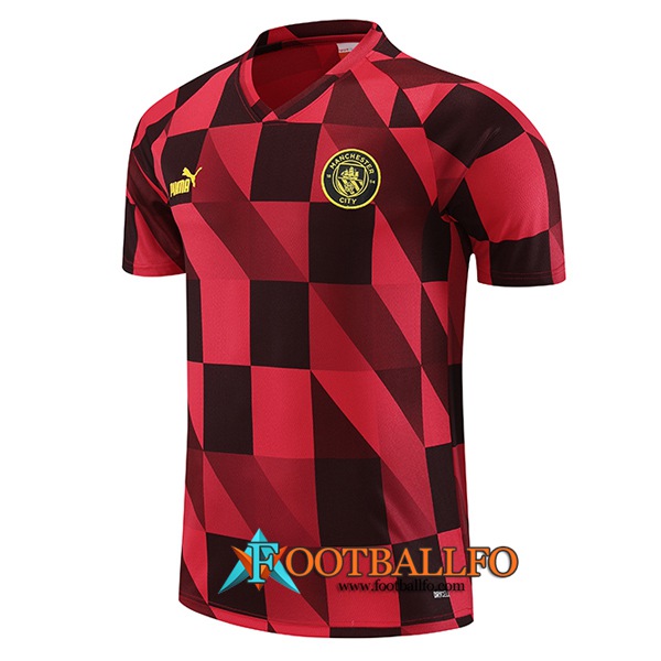 Camiseta Entrenamiento Manchester City Rojo 2023/2024
