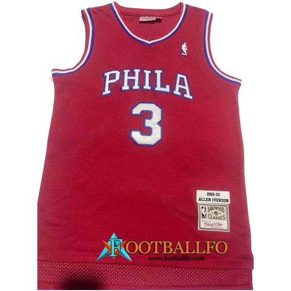 Camisetas Philadelphia 76ers (IVERSON #3) 2022/23 Rojo