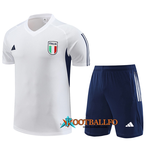 Camiseta Entrenamiento + Cortos Italia Blanco 2023/2024