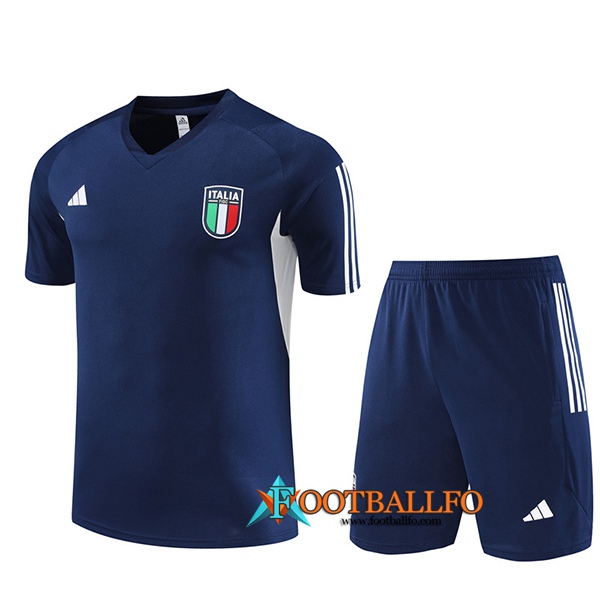 Camiseta Entrenamiento + Cortos Italia Azul marino 2023/2024