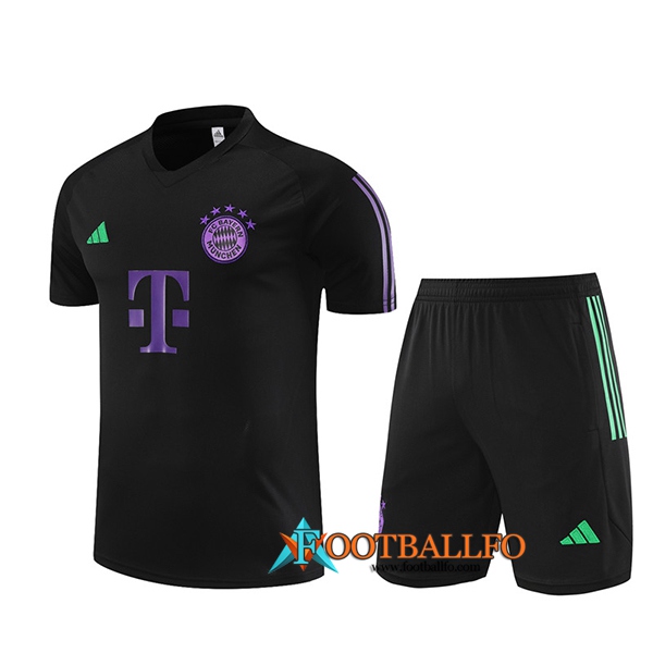 Camiseta Entrenamiento + Cortos Bayern Munich Negro 2023/2024