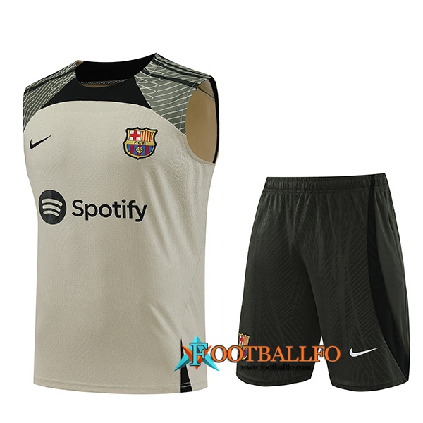 Camiseta Entrenamiento sin mangas + Cortos FC Barcelona Verde 2023/2024 -02