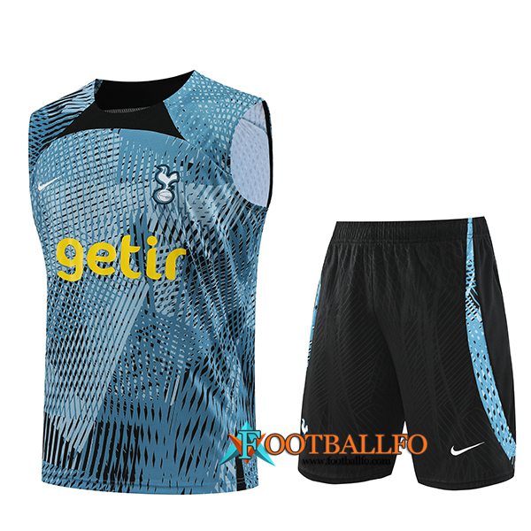 Camiseta Entrenamiento sin mangas + Cortos Tottenham Hotspur Azul Claro 2023/2024