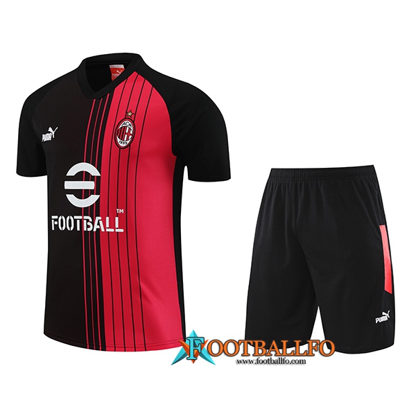 Camiseta Entrenamiento + Cortos Milan AC Blanco/Gris 2023/2024