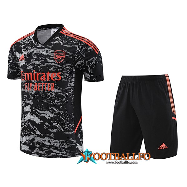 Camiseta Entrenamiento + Cortos Arsenal Negro 2023/2024