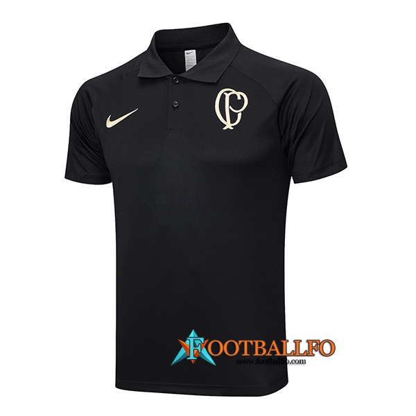 Camiseta Polo Corinthians Negro 2023/2024