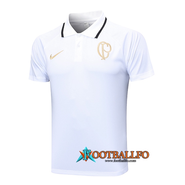 Camiseta Polo Corinthians Blanco 2023/2024