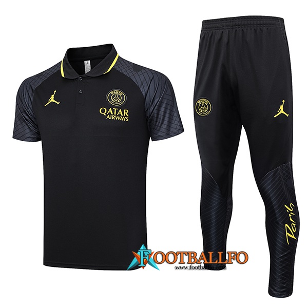 Camiseta Polo Jordan PSG Negro 2023/2024