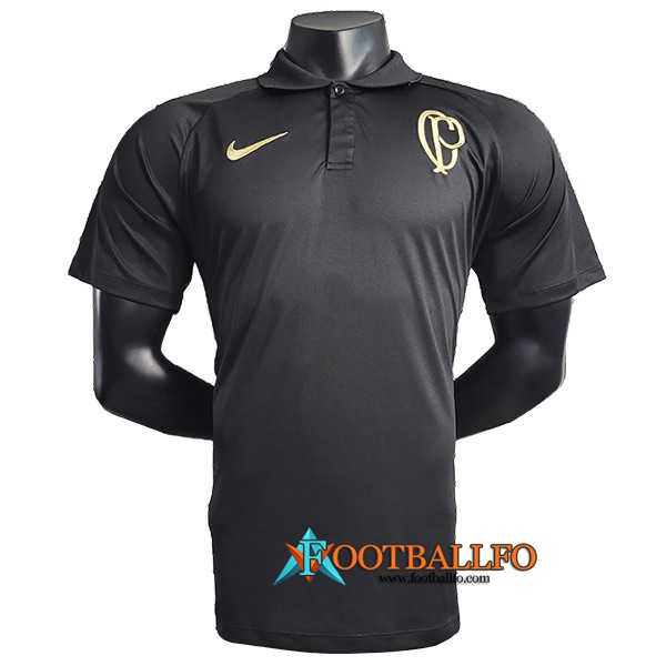 Camiseta Polo Corinthians Negro 2023/2024 -02