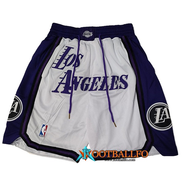 Cortos NBA Los Angeles Lakers 2023 Blanco