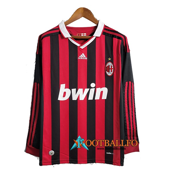 Camisetas De Futbol AC Milan Primera Manga Larga 2009/2010