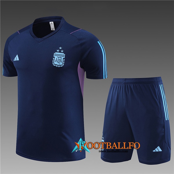 Camiseta Entrenamiento + Cortos Argentina Ninos Azul marino 2023/2024