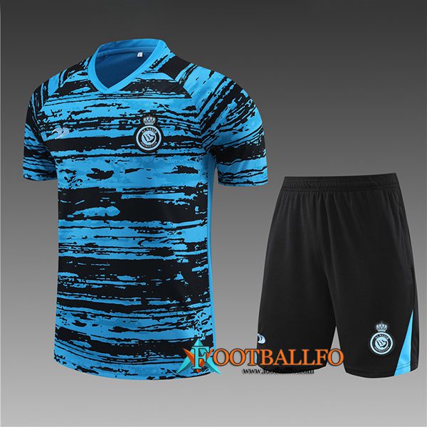 Camiseta Entrenamiento + Cortos Al-Nassr FC Ninos Azul Claro 2023/2024