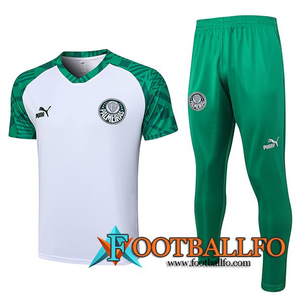 Camiseta Entrenamiento + Pantalones Palmeiras Blanco 2023/2024