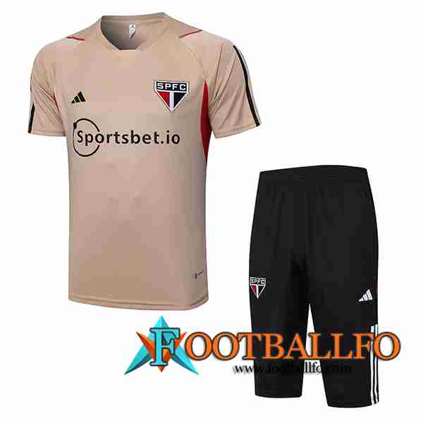 Camiseta Entrenamiento + Cortos Sao Paulo FC Amarillo 2023/2024