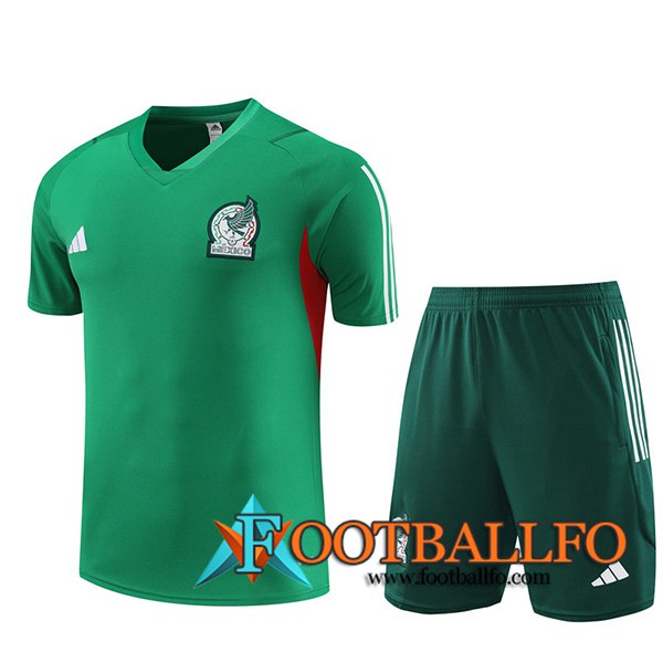 Camiseta Entrenamiento + Cortos México Verde 2023/2024