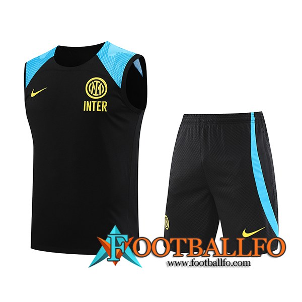 Camiseta Entrenamiento sin mangas + Cortos Inter Milan Negro 2023/2024