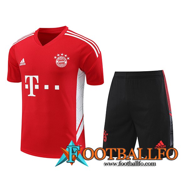 Camiseta Entrenamiento + Cortos Bayern Munich Rojo 2023/2024