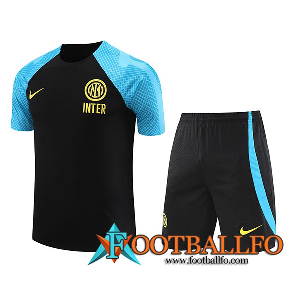 Camiseta Entrenamiento + Cortos Inter Milan Negro 2023/2024