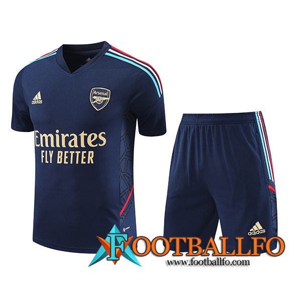Camiseta Entrenamiento + Cortos Arsenal Azul marino 2023/2024 -02