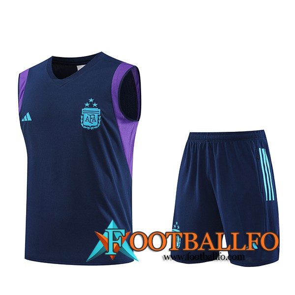 Camiseta Entrenamiento sin mangas + Cortos Argentin Azul marino 2023/2024 -02