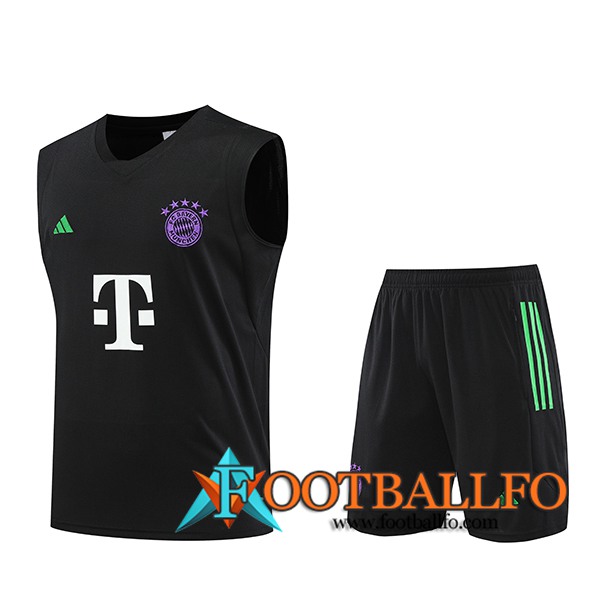 Camiseta Entrenamiento sin mangas + Cortos Bayern Munich Negro 2023/2024 -02