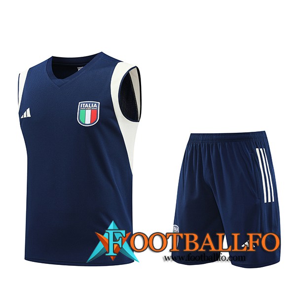 Camiseta Entrenamiento sin mangas + Cortos Italia Azul marino 2023/2024