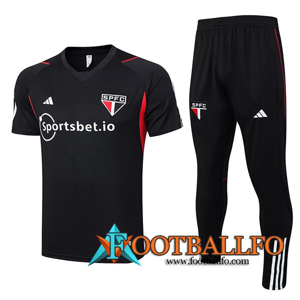 Camiseta Entrenamiento + Pantalones Sao Paulo FC Negro 2023/2024