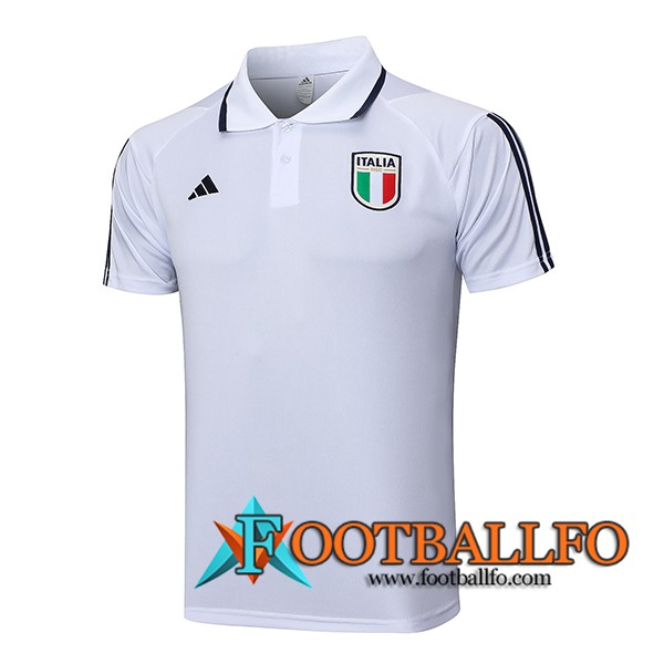 Camiseta Polo Italia Blanco 2023/2024 -02