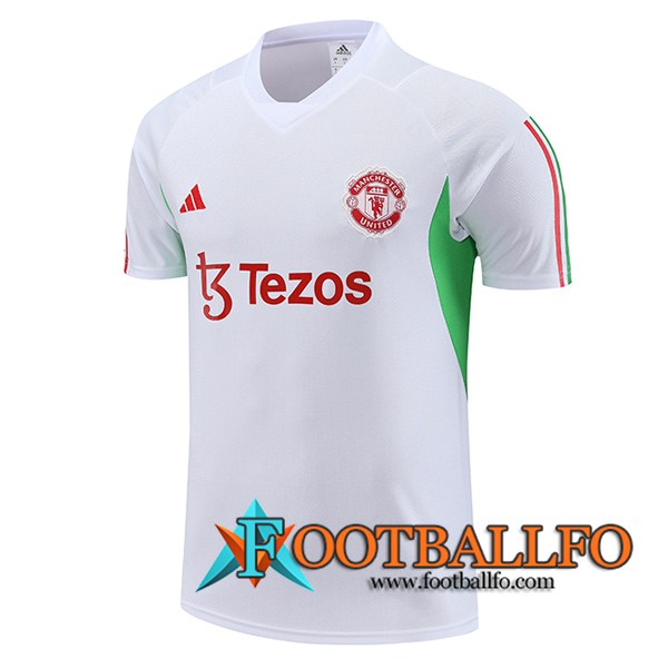 Camiseta Entrenamiento Manchester United Blanco 2023/2024