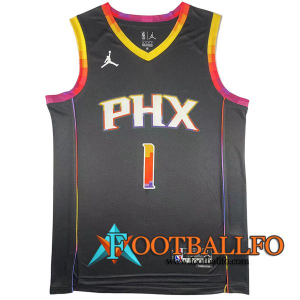 Camisetas Phoenix Suns (BOOKER #1) 2023/24 Negro
