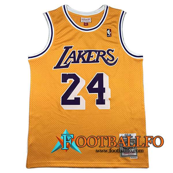 Camisetas Los Angeles Lakers (BRYANT #24) 2023/24 Amarillo
