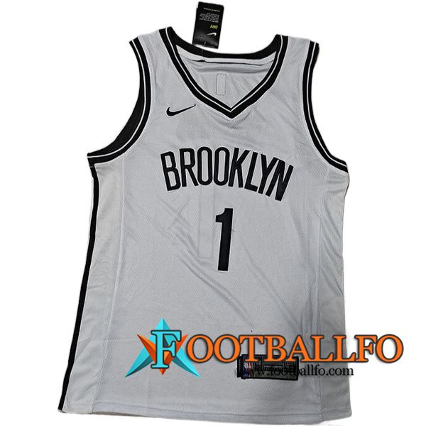 Camisetas Brooklyn Nets (BRIDGES #1) 2023/24 Blanco