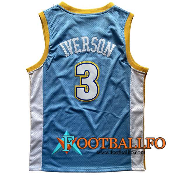 Camisetas Denver Nuggets (IVERSON #3) 2023/24 Azul Claro
