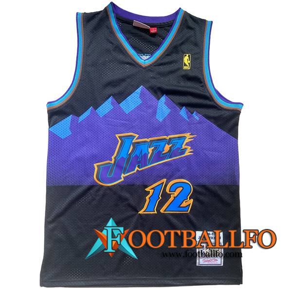 Camisetas Utah Jazz (STOCKTON #12) 2023/24 Negro