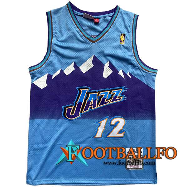 Camisetas Utah Jazz (STOCKTON #12) 2023/24 Azul Claro