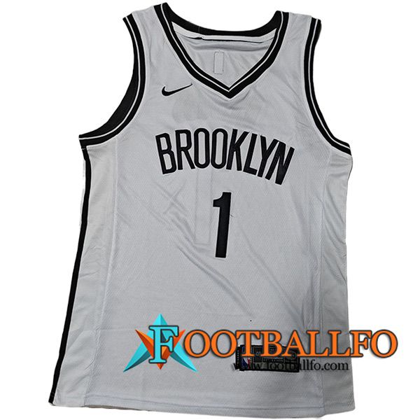Camisetas Brooklyn Nets (BRIDGES #1) 2023/24 Blanco -02