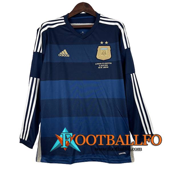 Camisetas De Futbol Argentina Segunda Manga Larga 2014