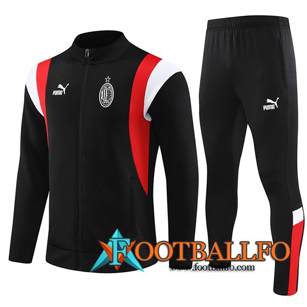 Chandal Equipos De Futbol - Chaqueta AC Milan Negro 2023/2024