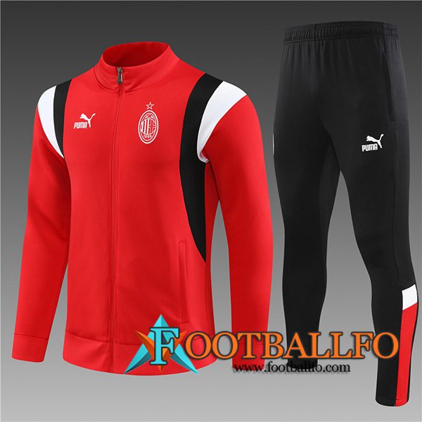 Chandal Equipos De Futbol - Chaqueta AC Milan Ninos Rojo 2023/2024