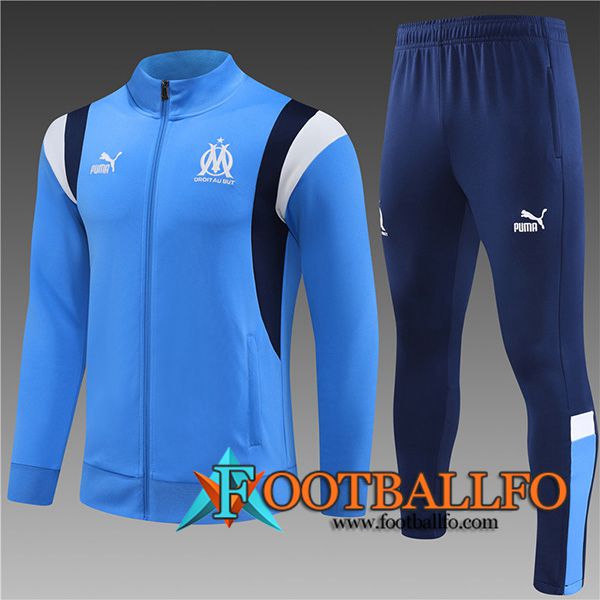 Chandal Equipos De Futbol - Chaqueta Marsella Ninos Azul Claro 2023/2024