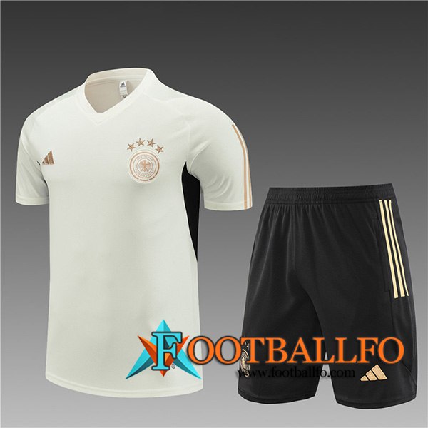 Camiseta Entrenamiento + Cortos Alemania Ninos Blanco 2023/2024