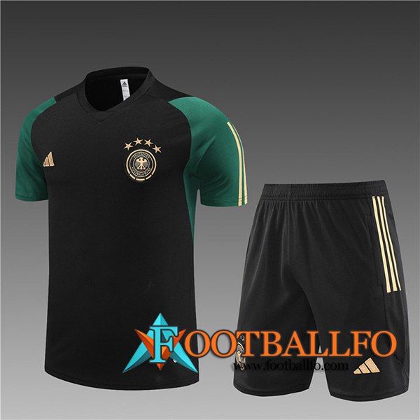 Camiseta Entrenamiento + Cortos Alemania Ninos Negro 2023/2024