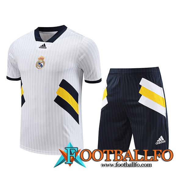Camiseta Entrenamiento + Cortos Real Madrid Blanco 2023/2024 -04
