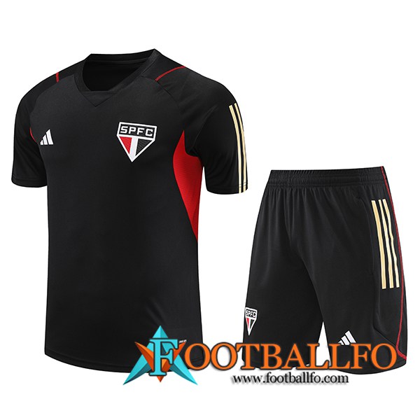 Camiseta Entrenamiento + Cortos Sao Paulo FC Negro 2023/2024 -02