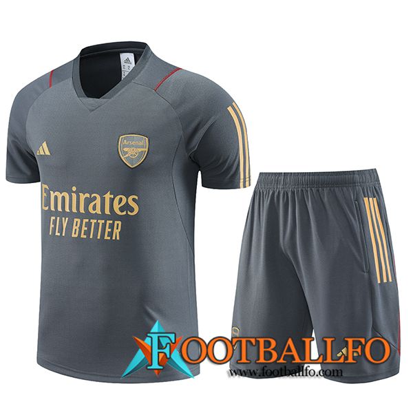 Camiseta Entrenamiento + Cortos Arsenal Gris 2023/2024
