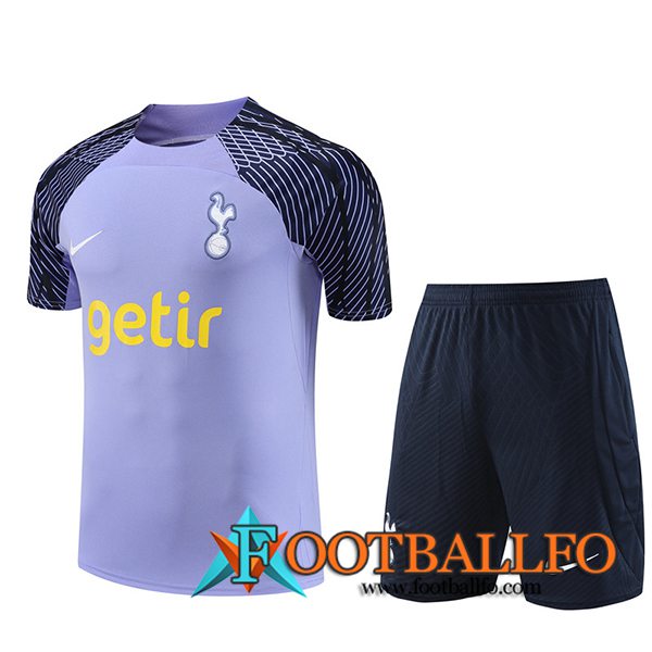 Camiseta Entrenamiento + Cortos Tottenham Hotspurs Violeta 2023/2024