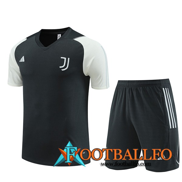 Camiseta Entrenamiento + Cortos Juventus Gris Oscuro 2023/2024