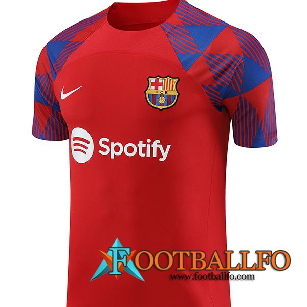 Camiseta Entrenamiento FC Barcelona Rojo 2023/2024